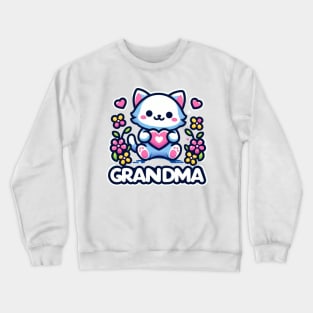 Grandma Shirt with Cat Crewneck Sweatshirt